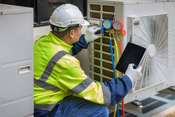 Professional Air Conditioning Repair technician working in Hobart, WI